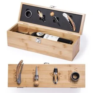 Caisse sommelier en bois